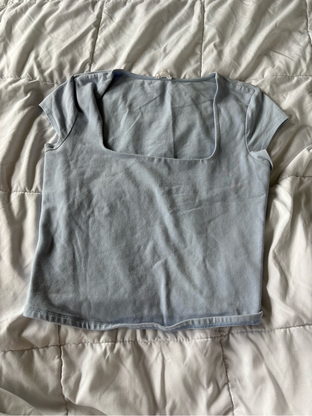Garage Light Blue Scoop Neck Tee